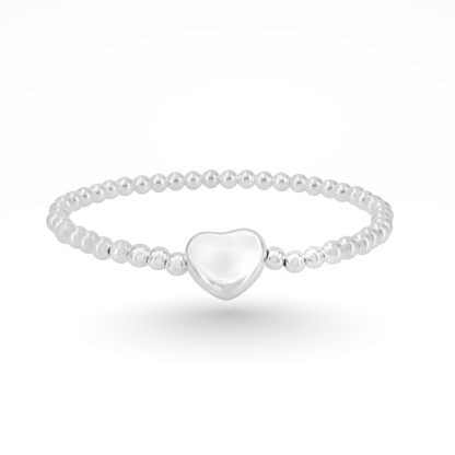 Beaded Heart Stacking Bracelet